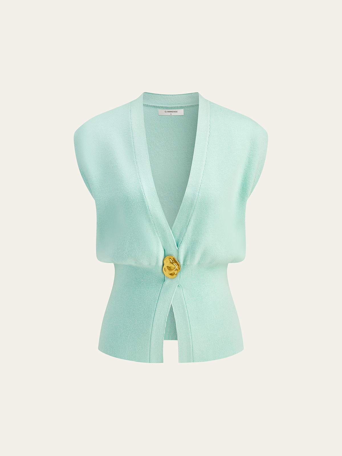 Annalena – V-U-snitt med knapper strikkvest