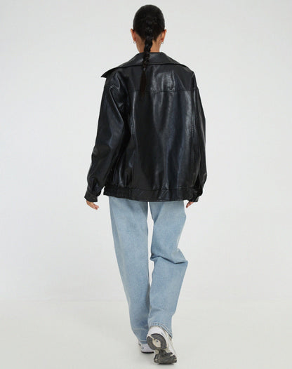 Ariane – Dame-skinnjakke i oversize-stil
