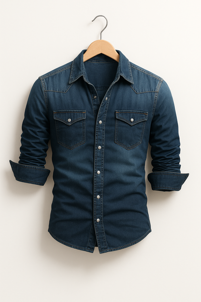 Maxime - Løs jeansskjorte for menn