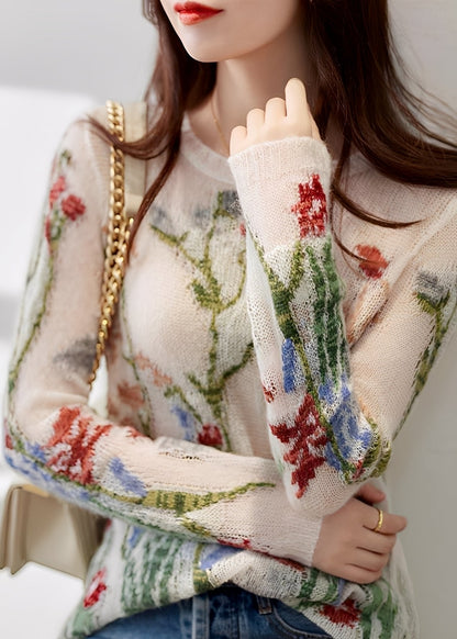 Gisselle - Elegant genser med blomstermønster for damer