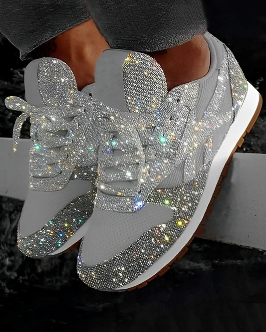 Ross – Glitrende sneakers med platåsåle