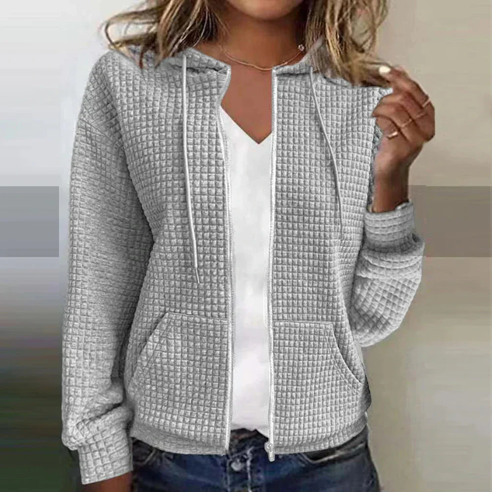 Kristel – Waffelstrikk Cardigan