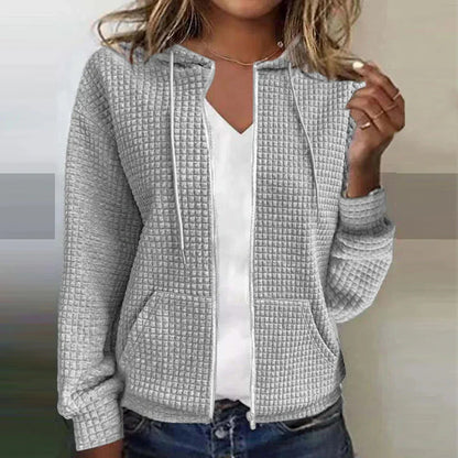 Kristel – Waffelstrikk Cardigan