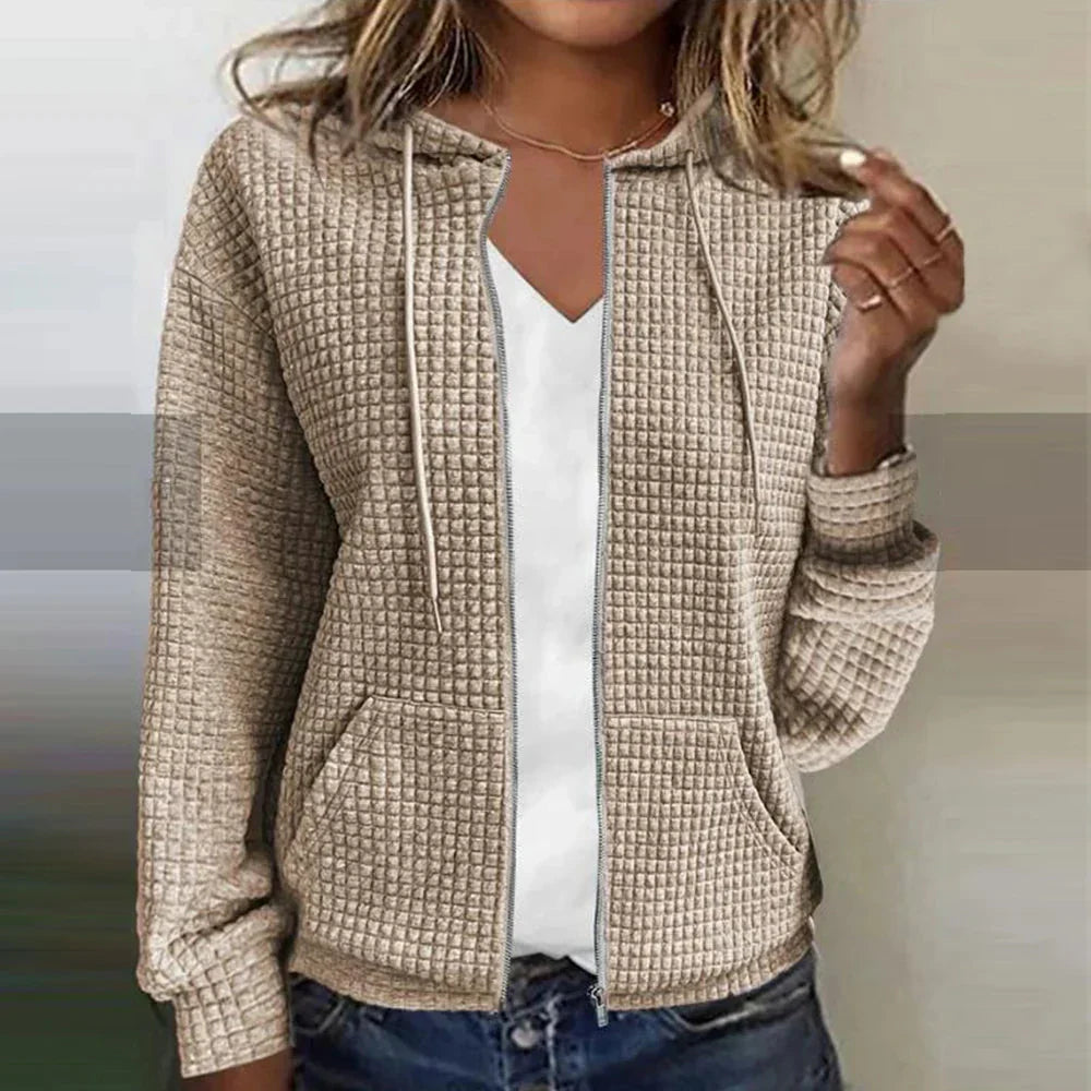 Kristel – Waffelstrikk Cardigan
