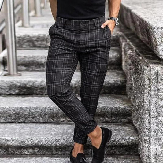 Felix – Moderne chinos med rutemønster for herrer