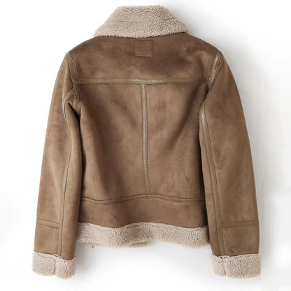Macie – Skinnjakke med Sherpa-fôr