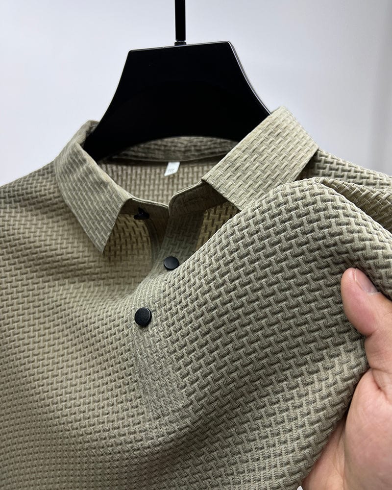 Leonardo - Tilfeldig Mesh-Poloskjorte for Menn