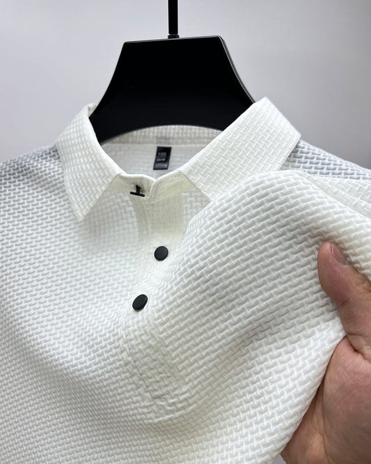 Leonardo - Tilfeldig Mesh-Poloskjorte for Menn