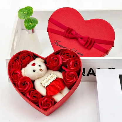 Hjerteform – Rosebamse Gaveeske Valentinsdag