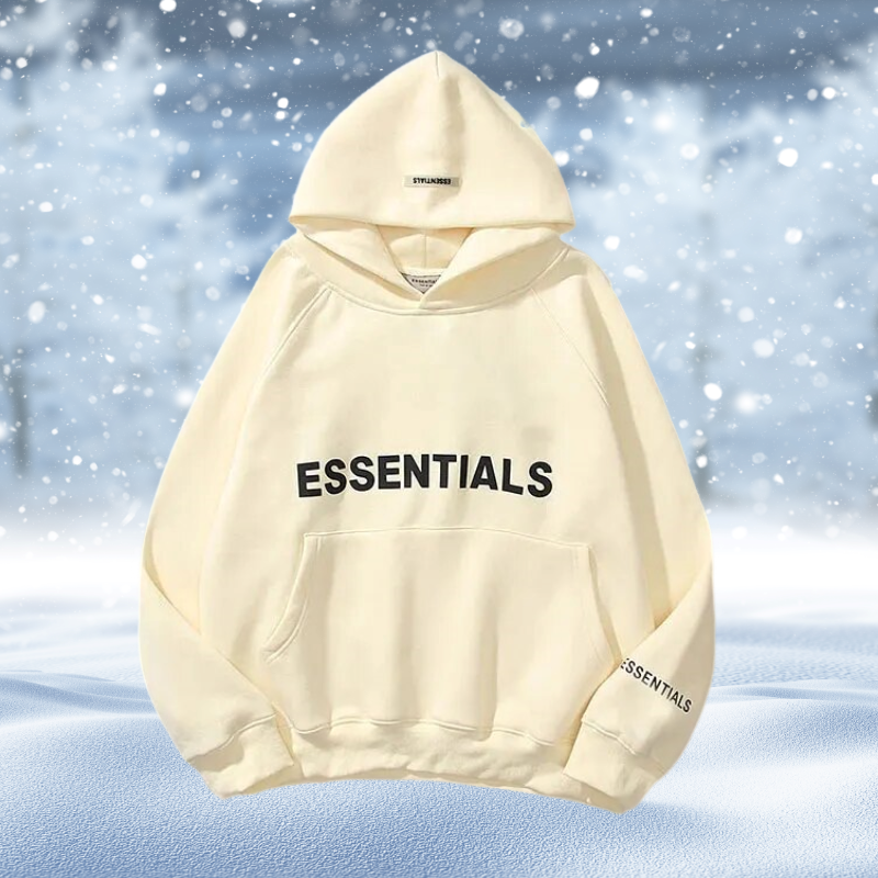 Essentials – Trykt Hettegenser i Oversize