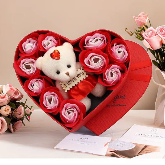 Hjerteform – Rosebamse Gaveeske Valentinsdag