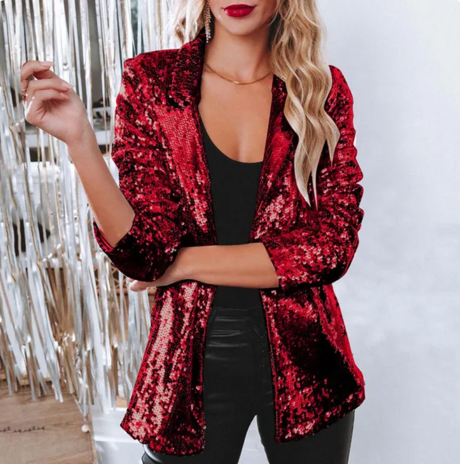 Cora – Elegant paljettblazer