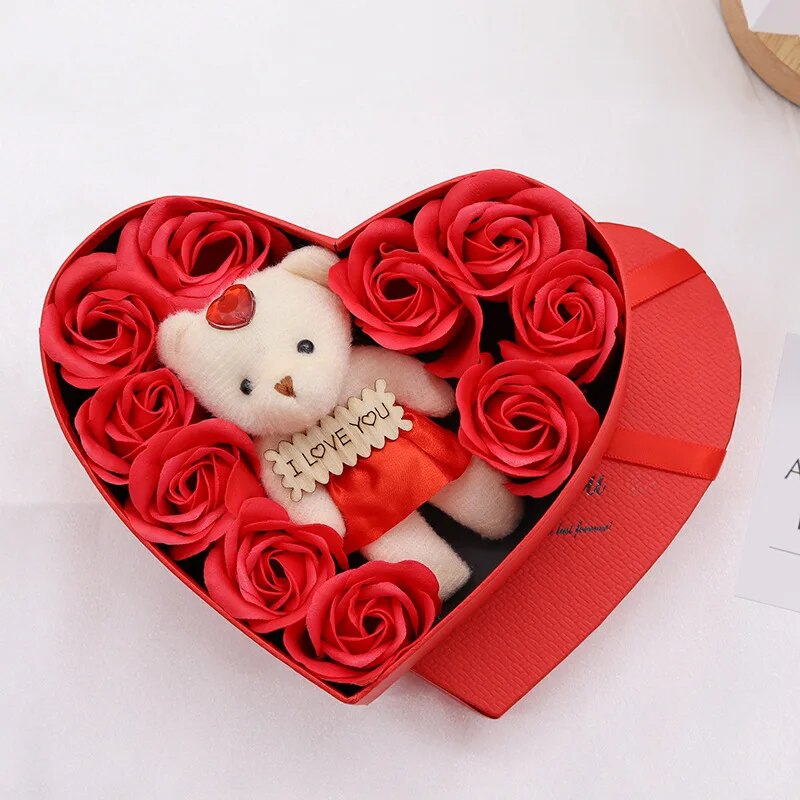 Hjerteform – Rosebamse Gaveeske Valentinsdag