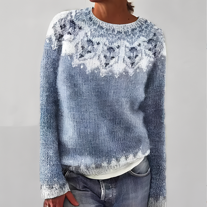 Heather - Klassisk mønstret strikkegenser for damer