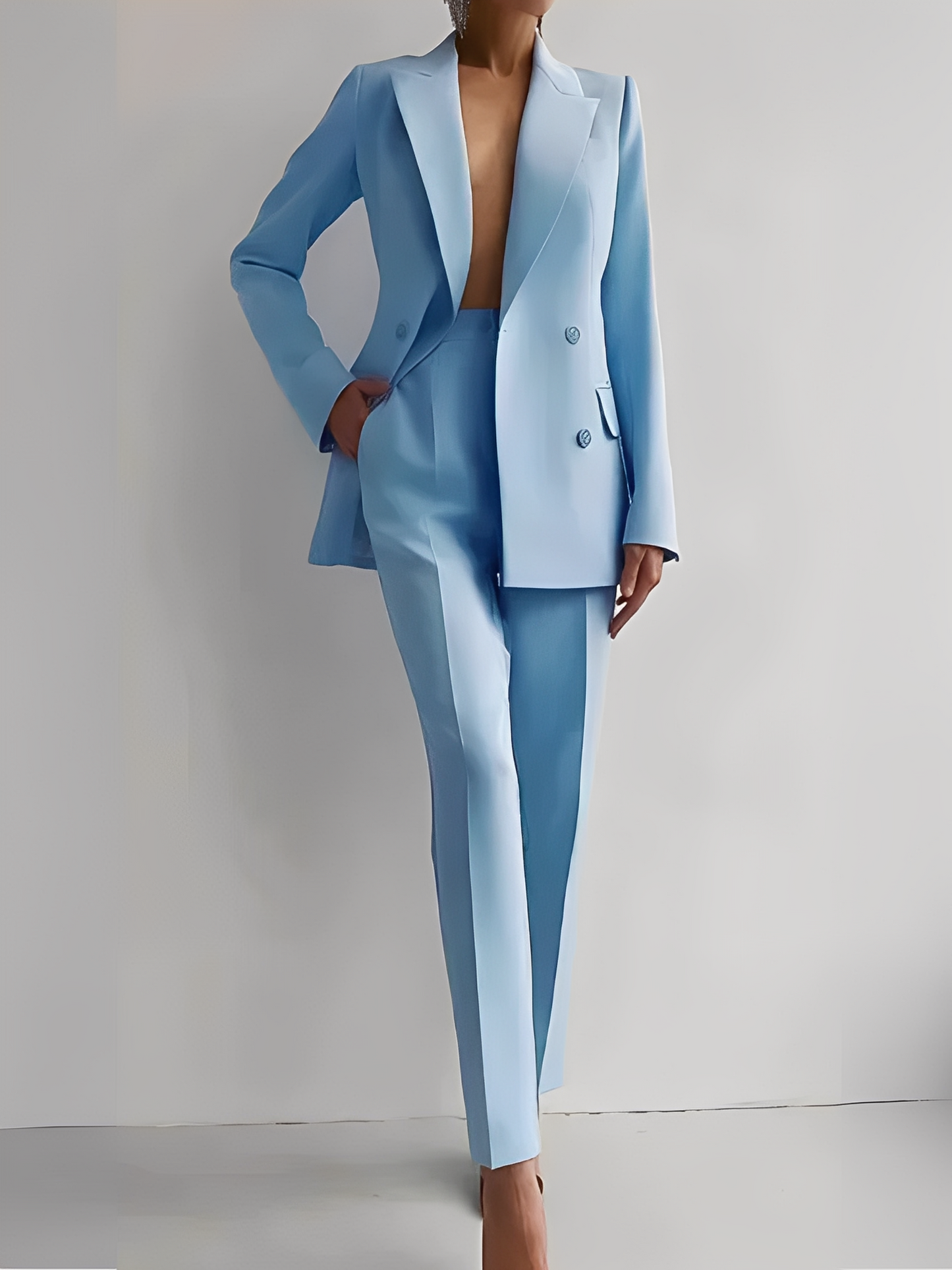 Nydia - Formelt slim-fit sett med blazer og bukser for kvinner