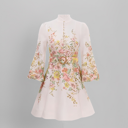 Debra - Elegant kort kjole med knapper for kvinner