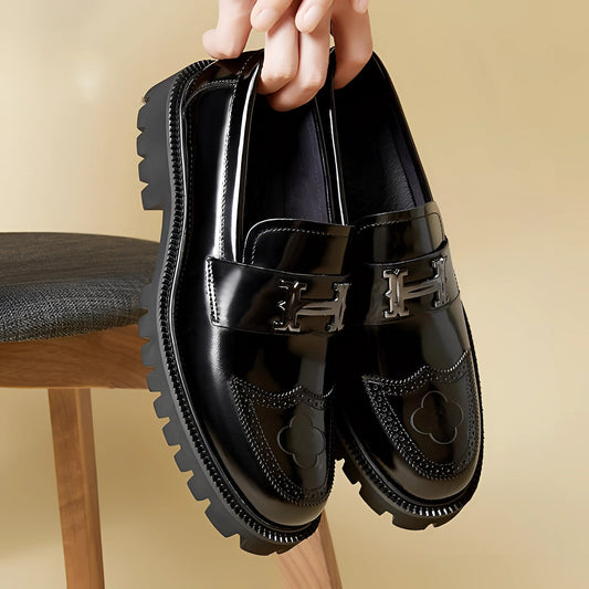 Marc – Bordeaux skinnloafer med tykk såle