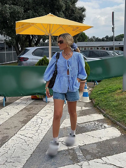 Marta – Bluse med Striper