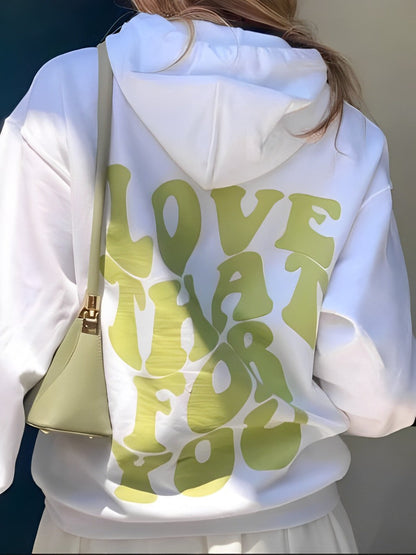 Daria – Trykt Bomull-Hoodie