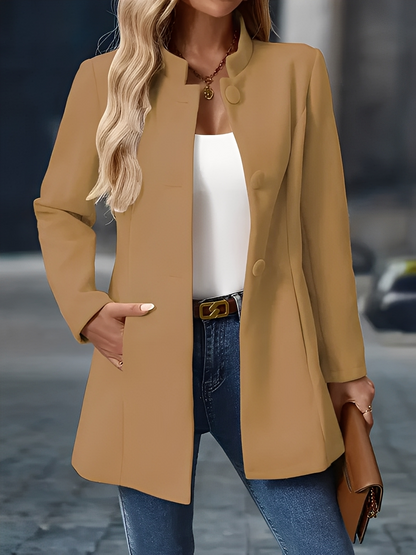 Cornélie - Varm vinterfrakk med knapper for kvinner