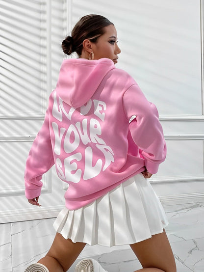 Daria – Trykt Bomull-Hoodie
