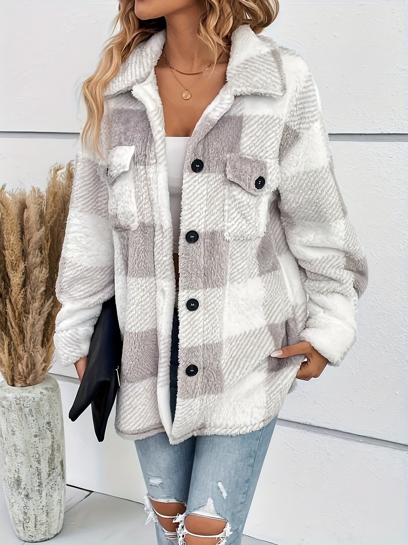 Alice – Fuzzy Rutet Jakke