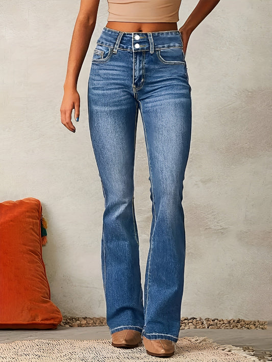 Neely - Tilfeldige jeans med høy midje for kvinner
