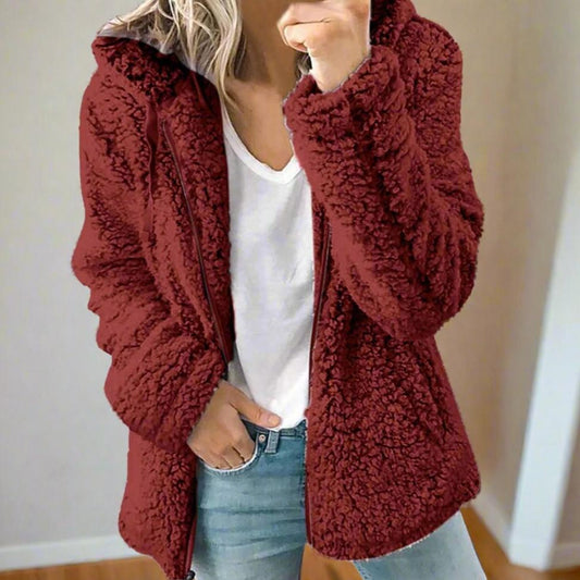 Celandine – Teddypelsfrakk med hette