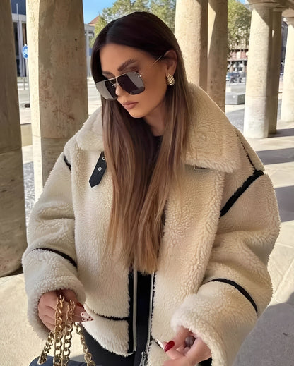 Irene - Varm, tykk plysjjakke for damer