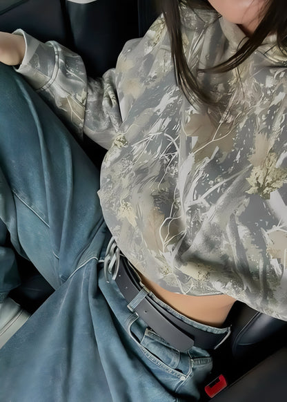 Rosanne - Stilig hettegenser med trykk for damer