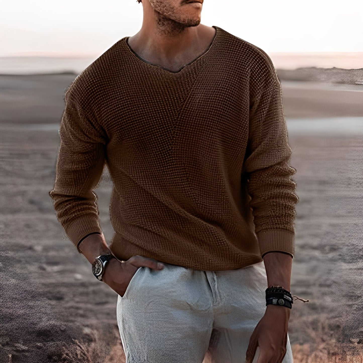 Carlton - Tilfeldig, varm strikkegenser for herrer