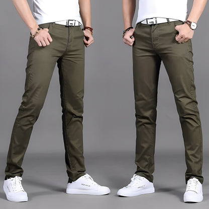 Russell - Tilfeldig, smalt snitt Chino-bukse for herrer