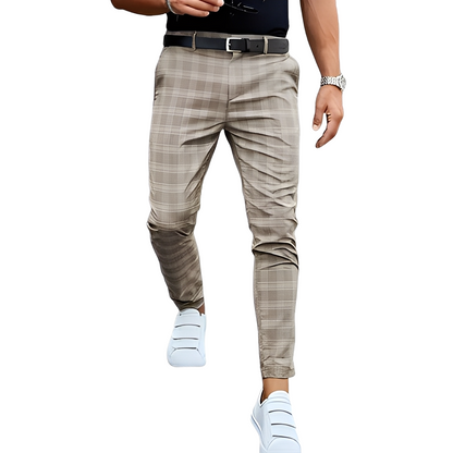 Deacon - Tilfeldige Slim-Fit-bukse med rutemønster for herrer