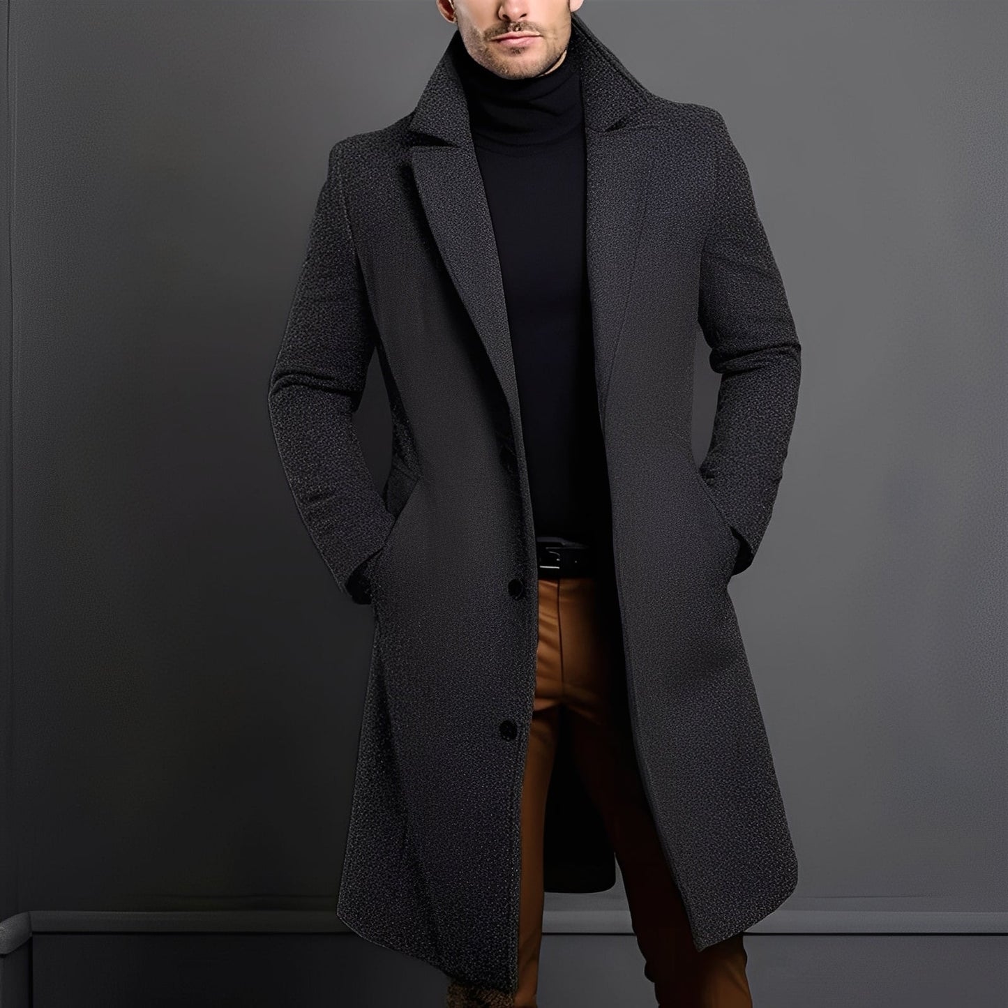 Tucker - Elegant ull-trenchcoat for herrer