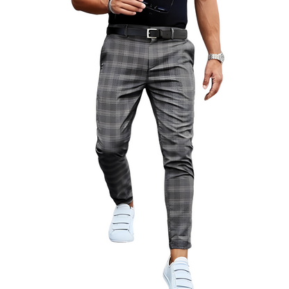 Deacon - Tilfeldige Slim-Fit-bukse med rutemønster for herrer