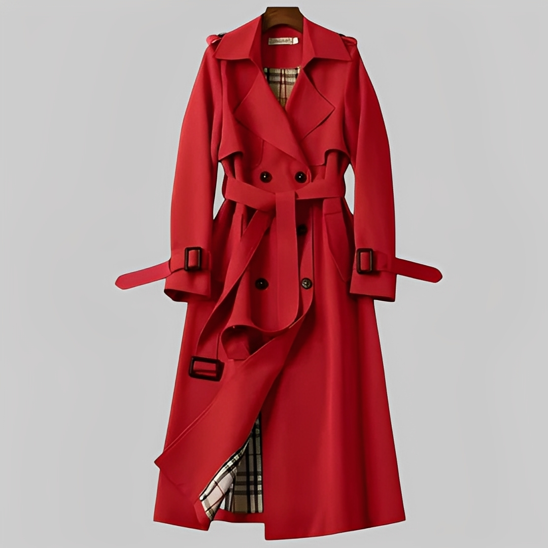 Élodie - Klassisk vinterfrakk med belte for kvinner