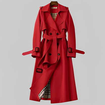 Élodie - Klassisk vinterfrakk med belte for kvinner