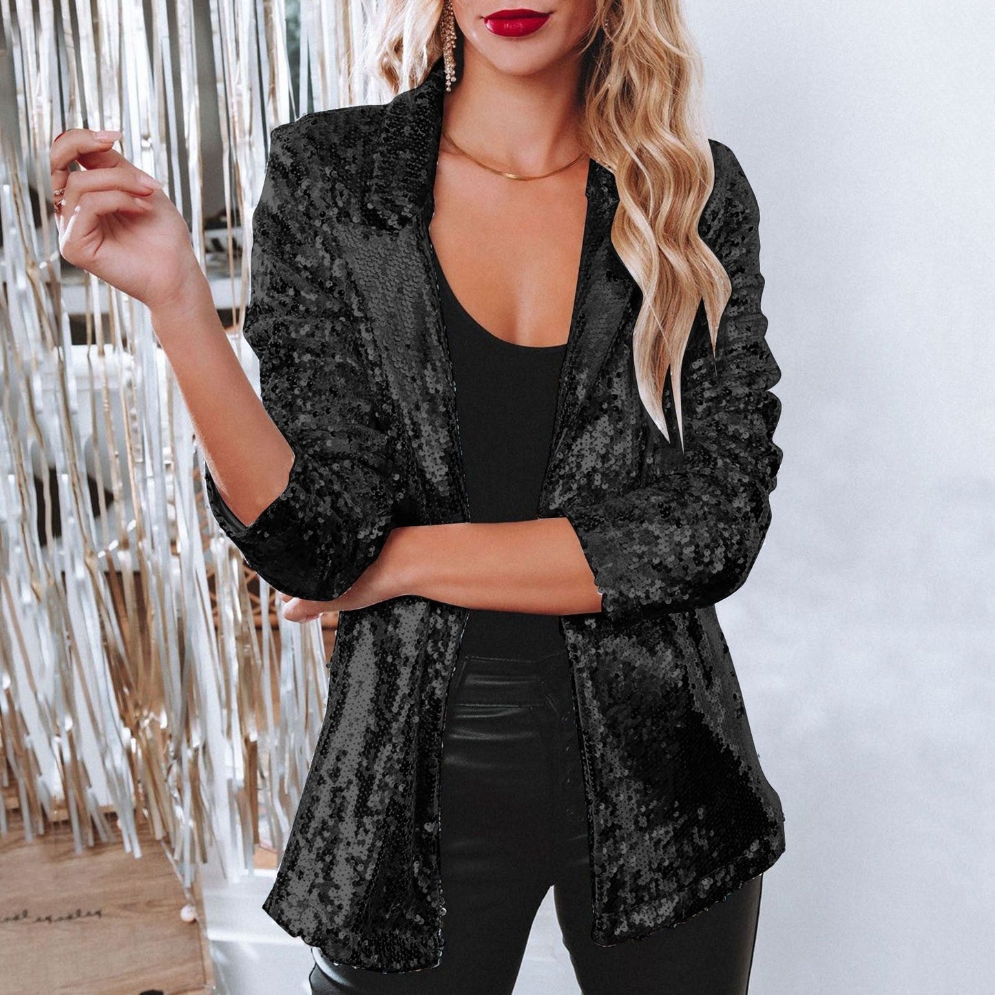 Cora – Elegant paljettblazer
