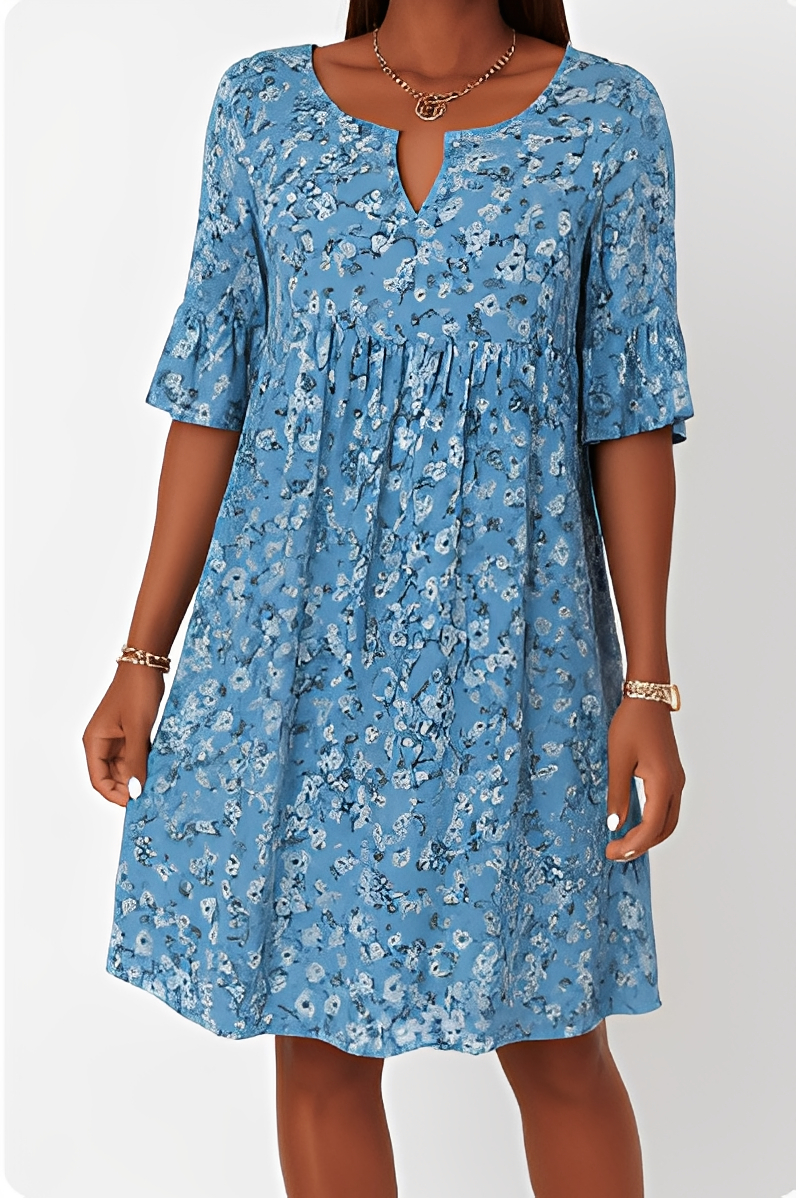 Annalena – Blomstrete kjole i feminin stil