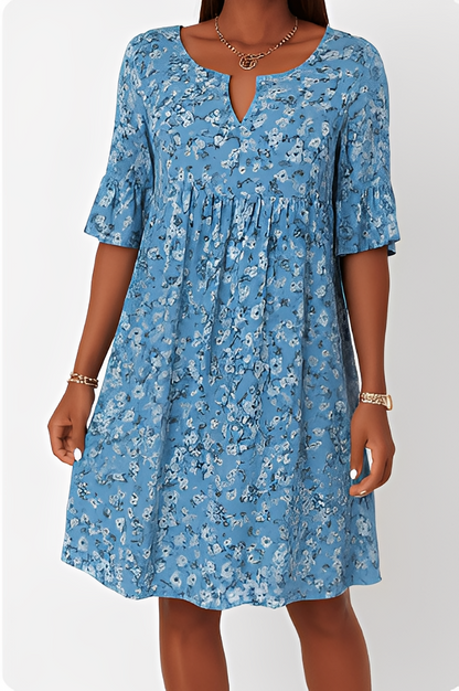 Annalena – Blomstrete kjole i feminin stil