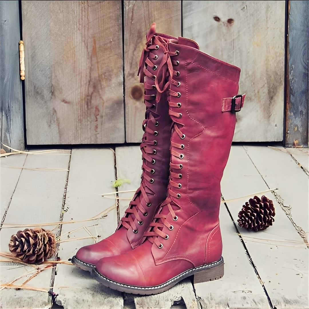 Désirée - Elegante støvletter med snøring for kvinner