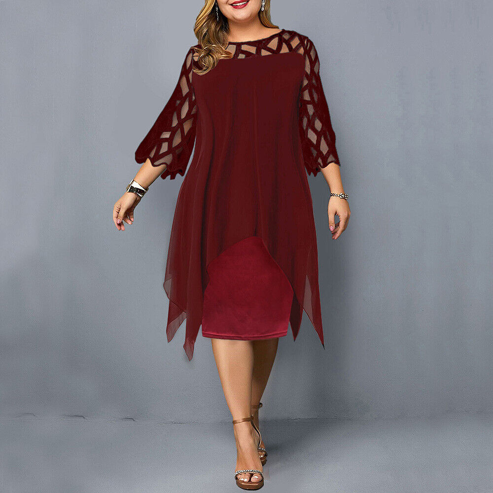 Salome – Elegant Plus-Size Midi-Kjole