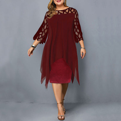 Salome – Elegant Plus-Size Midi-Kjole