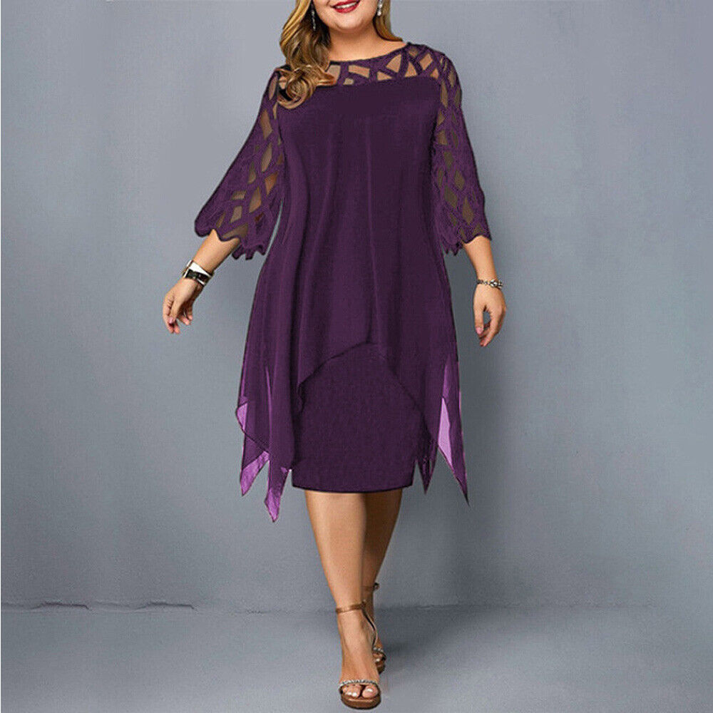 Salome – Elegant Plus-Size Midi-Kjole