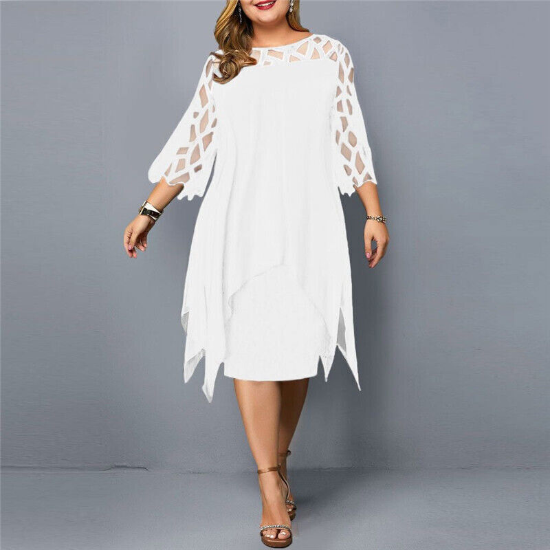 Salome – Elegant Plus-Size Midi-Kjole