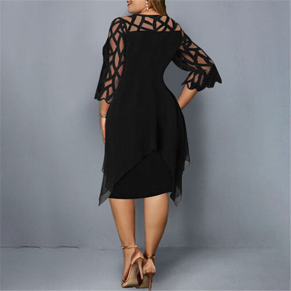 Salome – Elegant Plus-Size Midi-Kjole