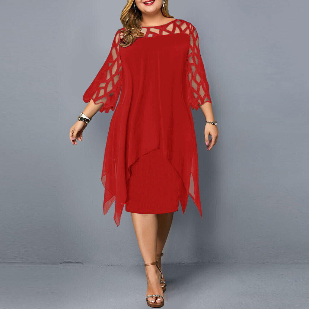 Salome – Elegant Plus-Size Midi-Kjole