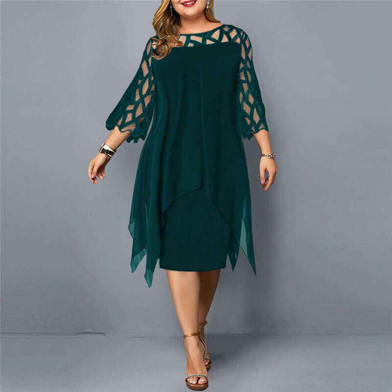 Salome – Elegant Plus-Size Midi-Kjole