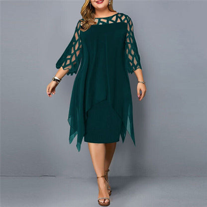 Salome – Elegant Plus-Size Midi-Kjole