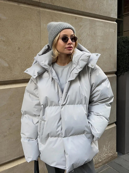 Louisa - Vattert kort jakke med hette